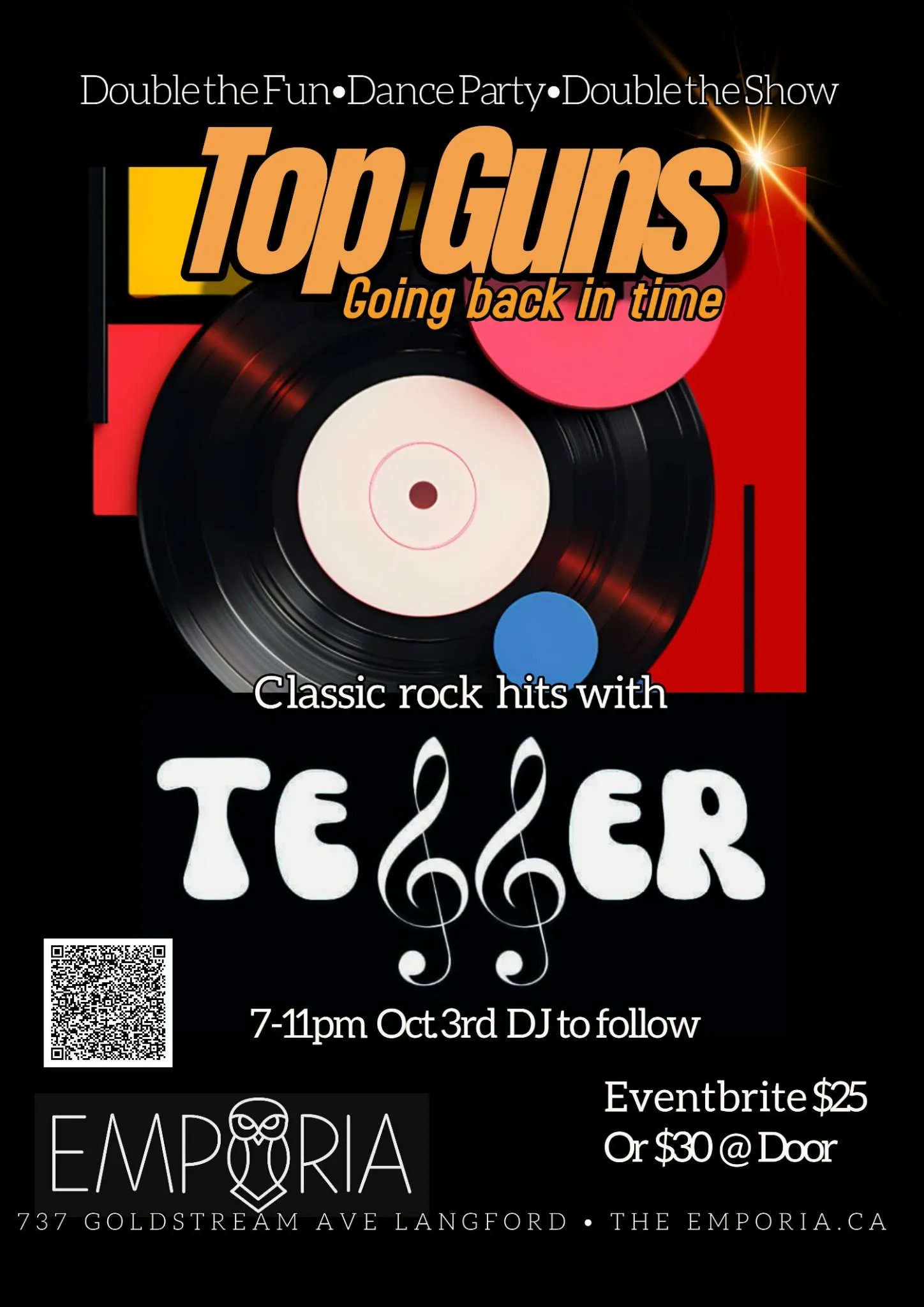 Poster for Double Header: TESSER and Top Guns!